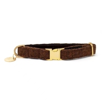 Ensemble collier et laisse pour chien en tissu tricoté OEM, rembourré et doux, kit de promenade pour animaux de compagnie, collier réglable avec mousqueton métallique pour usage quotidien