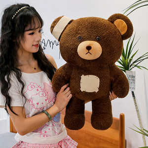 Orsacchiotto Marrone in <span class=keywords><strong>Peluche</strong></span> con Design a Cerotto, Morbido Animale Imbottito, Bambola Comfort per Bambine, Regalo di Compleanno o San Valentino - Product Image 4