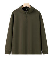Sweat-shirt imprimé minimaliste pour homme, 280G, col montant zippé, doux et chaud, à manches longues, pull décontracté polyvalent, Printemps 4