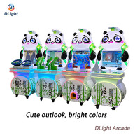 Máquina de Juegos Arcade 3 en 1 Happy Panda: Simulador de Carreras de Caballos, Juego de Tiro y Pesca, Operada con Monedas para Centros de Juegos Arcade