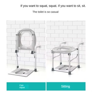 Folding Commode Shower Chair with Bedpan/Home Care or Health Care Toilet Commode Chair/Wheelchair - Product Image 2