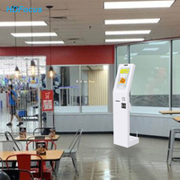 Kiosque de caisse enregistreuse en libre-service interactif de restauration rapide de 21.5 pouces Kiosque de scanner d'imprimante Kiosque de paiement en libre-service