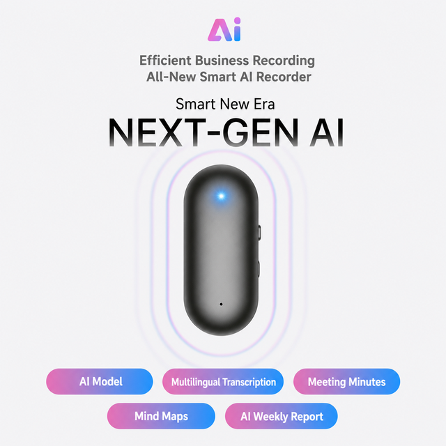 A3 Note Pin Taker Wearable Voice Recording 64GB Magnetic AI Voice Recorder for Meeting Study