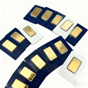 Lingote de <span class=keywords><strong>Oro</strong></span> de Cobre y Latón Chapado en <span class=keywords><strong>Oro</strong></span>, No Magnético, para Artesanía Metálica, 1oz 2.5g 5g 10g 20g 50g 100g - Product Image 1