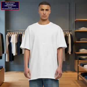 Camiseta Blanca de Moda para Hombre, Color Sólido, Alta Calidad, Ecológica, de Secado Rápido, 100% Algodón Jersey, Manga Corta, Talla Grande - Product Image 3