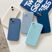 Coque de téléphone de luxe en silicone carré de couleur unie pour iPhone 17 16e 16 15 14 13 12 11 Pro Max X XS XR Plus coque de Protection de caméra