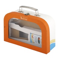 Brothersbox Boîte cadeau personnalisée en métal portable avec serrure, boîte à papier transparente, mini valise, emballage