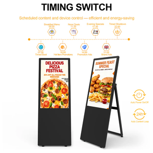 Affichage numérique d'intérieur de 32 pouces, écran publicitaire <span class=keywords><strong>sur</strong></span> pied, <span class=keywords><strong>Android</strong></span> 11, haute luminosité, pour la promotion en centre commercial et en magasin - Product Image 2