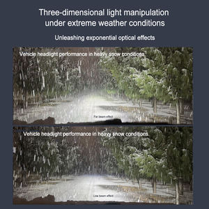 Projecteurs de phares à LED carrés à quatre lentilles, faisceau haut et bas intégrés, lumières laser, réglage automatique, dissipation de chaleur, 6000K - Product Image 5