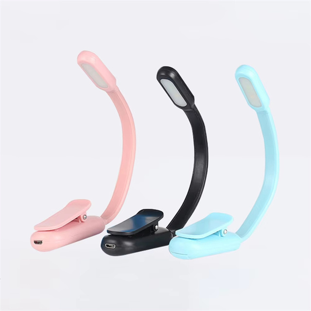 Mini LED Book Night Read Light 3 Brightness Adjustable USB Rechargeable Clip on Study Reading Lamp for Bedroom Reading