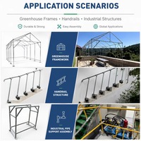 Supports réglables en fer pour la fixation, pinces à clé, connecteurs galvanisés, pinces pour tubes de serre, tuyauterie, raccords de plomberie