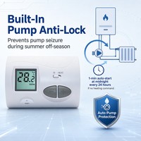 Thermostat filaire C3 moderne à télécommande numérique, résistant au feu, écologique, pour chaudière à gaz, non programmable, pour salon et hôtel