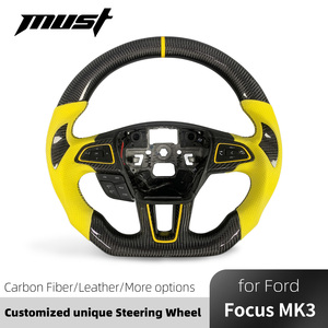 Volant sport personnalisé en fibre de carbone pour Ford <span class=keywords><strong>Focus</strong></span> MK3 <span class=keywords><strong>ST</strong></span> RS, troisième génération, berline 2015-2018, amélioration de l'intérieur de la voiture - Product Image 2