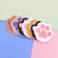 Patch brodé patte de chat mignonne, empreinte de patte de chien, applique griffe d'animal thermocollante pour vêtements d'enfants, chapeaux, sacs, décoration DIY