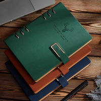 Agenda professionnel A5 relié rigide avec logo personnalisable, vente en gros, classeur coloré, planificateur à feuilles mobiles, reliure spirale, couture, cadeau