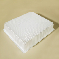 Contenants rectangulaires jetables personnalisables en PP de qualité alimentaire, translucides et de grande capacité, pour gelée, jus, hamburgers