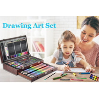 143 pièces professionnel garçons filles dessin crayon gomme Graphite croquis et couleur dessin ensemble Art peinture Kit avec Dra