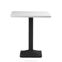 Table de meuble Commercial pour restaurant, plateau en bois avec pied en métal, table à manger carrée RT-863