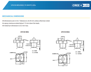 CREEs คุณภาพดี CP41B-WES-CK0P0154 60DG C-WT STNDOF P4 3.6V LED 9000K ไฟ LED สีขาว - Product Image 6