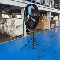 Ventilateur sur pied industriel à hauteur réglable, ventilateur de sol pivotant à haut débit pour atelier, entrepôt, ferme et serre