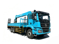 Truk Derek Teleskopik 14T SHACMAN 6x4 dengan Tangga, Truk Derek Angkat Bergerak