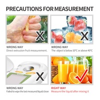 Digital Brix Refractometer 0-35% with ATC Rechargeable Sugar Content Meter IP65 Waterproof for Juice Wine Beer Sugary Drink
