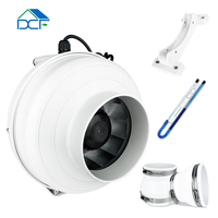 Kit de ventilateur axial en plastique DCFAIR RF-160W1 pour extracteur d'air, moteur AC en ligne, diamètre de conduit de 6 pouces