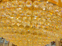 Lustre en cristal K9 de style oriental moderne, haute qualité, doré, musulman, lustre traditionnel musulman