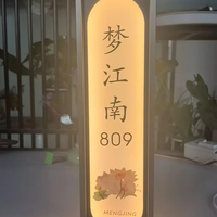 Letrero de Puerta Personalizado con Control Remoto LED, de Acero Inoxidable Espejado y Acrílico, para Hotel, Apartamento, Bar, Número de Habitación