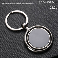 EDC rotierende Metall Tag Schlüssel anhänger Ring Großhandel DIY Doppelseite Promotion Spin rotierende Medaille Blank Revolve Runde Metall Schlüssel bund