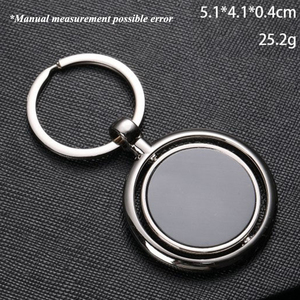 <strong>EDC</strong> Rotating <strong>Metal</strong> Tag Key Chain Ring Wholesale DIY Double Side Promotion Spin Rotating Medal Blank Revolve Round <strong>Metal</strong> Keychain - Product Image 3