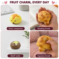 Jouet sensoriel Lye Bread Squishy Squeeze Toy à remontée lente, taille pour deux mains, pour le soulagement du stress et le plaisir de fidgeting, pour enfants de 3 ans et plus et adultes