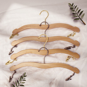 Ganci appendiabiti in legno massello di alta qualità, personalizzabili nel colore, e clip per <span class=keywords><strong>pantaloni</strong></span>, per biancheria intima da uomo e da <span class=keywords><strong>donna</strong></span>. - Product Image 5