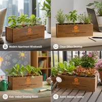 Kit d'arbre bonsaï écologique, ensemble d'outils de jardin en bois avec sachets de graines et marqueurs de plantes pour la décoration extérieure