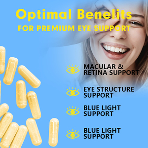 Cápsulas de protección ocular de etiquetas privadas Compatible con la salud macular y de la retina Cápsulas de vitaminas para los ojos Ingredientes 10 en 1 60 cápsulas - Product Image 6