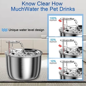 Distributeur d'eau intelligent pour animaux de compagnie en acier inoxydable 2L, fontaine à eau automatique moderne pour chiens et chats, respectueuse de l'environnement - Product Image 5