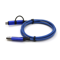 Kabel Data Pengisian Daya USB 3A Multifungsi Universal Pengisian Super Cepat OTG 60W Pabrik Shenzhen 3A 60W Berbahan Nilon Terjalin