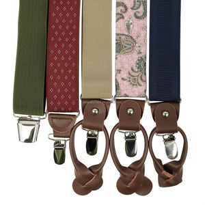 Bretelles de mode décontractées pour hommes avec 4 clips, bretelles élastiques et sangle de pantalon, accessoire de <span class=keywords><strong>jarretelle</strong></span> confortable - Product Image 2