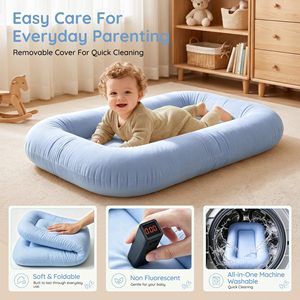 Portable Baby <b>Nest</b> Lounger Soft Cotton Newborn Infant <b>Sleeping</b> Bed Foldable Baby Travel <b>Nest</b> for 0-12 Months - Product Image 3