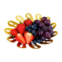 Plateau de service de fruits commercial en acier inoxydable, bol de fruits de luxe en métal pour l'hôtel, le restaurant et le buffet.