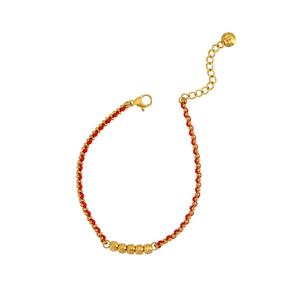 Custom Anti Tarnish Waterproof Luxury Stainless Steel Wholesale 14k 18k Gold Plated <b>Red</b> String Thread <b>Bracelet</b> for Women - Product Image 5