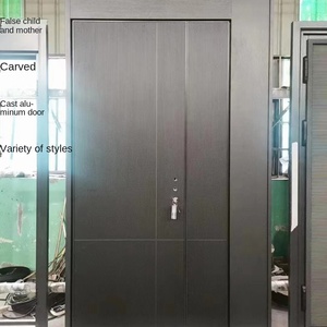 Porte d'entrée principale et extérieure fabriquée en Chine autres portes porte d'entrée de sécurité en fonte d'aluminium porte pivotante en acier - Product Image 4