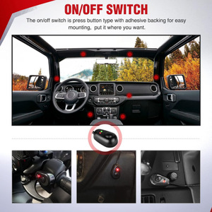 Arnés de cableado para tira de luces LED de 12V con doble salida y interruptor para iluminación interior de automóviles - Product Image 5