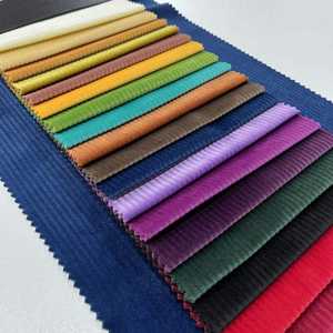 Tejido chino de punto 100% poliéster multicolor tela de pana de terciopelo acanalado 260 GSM peso medio resistente al agua resistente al desgarro - Product Image 5