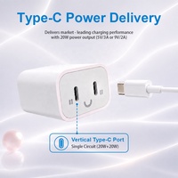 Nouveau style, petite forme, chargeur mural USB-C haute vitesse 40W avec port Type-C, adaptateur de voyage pour iPhone 12 13 Pro
