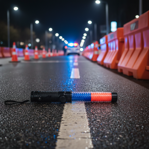 Bastone di Segnalazione per la Sicurezza Stradale in PVC Ricaricabile ed <span class=keywords><strong>Estensibile</strong></span> con Luce LED Lampeggiante, Superficie Riflettente, Protezione IP68 - Product Image 4