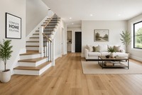 Marchepied d'escalier stratifié HDF AC5 à usage intensif, noyau résistant à l'eau Carb2, personnalisé pour projets d'appartements, exportation UE/USA