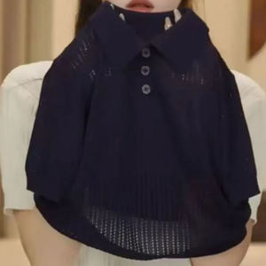 T-shirts d'été respirants à manches courtes pour enfants, polos tricotés pour garçons et filles, chemises climatisées pour enfants - Product Image 3