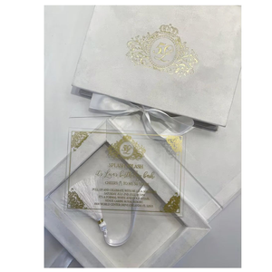 Invitaciones acrílicas transparentes <span class=keywords><strong>de</strong></span> primera calidad con borla Tarjetas RSVP impresas personalizadas <span class=keywords><strong>Caja</strong></span> <span class=keywords><strong>de</strong></span> invitación <span class=keywords><strong>de</strong></span> boda <span class=keywords><strong>de</strong></span> terciopelo marfil <span class=keywords><strong>de</strong></span> lujo - Product Image 2