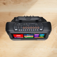 GENCE Enceinte portable intelligente avec écran, audio sans fil, enceinte KTV domestique avec lumière LED, radio FM, carte TF, USB pour fêtes et camping